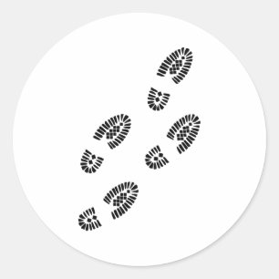Sticker Rond Chaussures - Empreinte