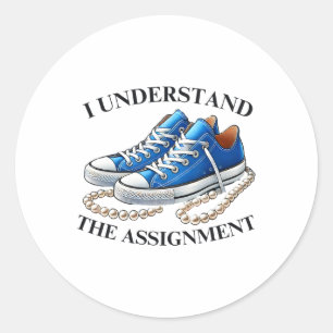 Sticker Rond Chaussures Est Kamala 2024 Je Comprends L'Ignoranc