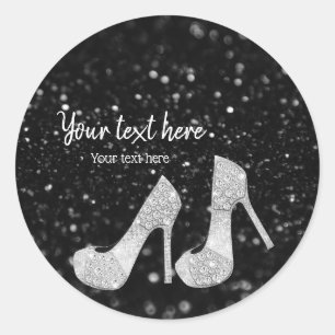 Sticker Rond Chaussures Glam talons hauts pour toutes les occas
