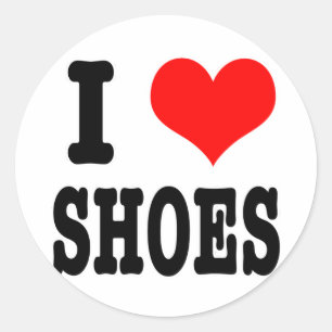 Sticker Rond Chaussures I HEART (LOVE)
