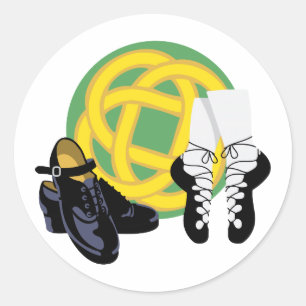 Sticker Rond Chaussures irlandaises Celtic Knot