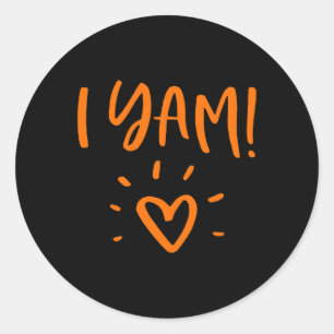 Sticker Rond Chaussures Ma Pomme De Terre Douce Je Yam Joue Cou