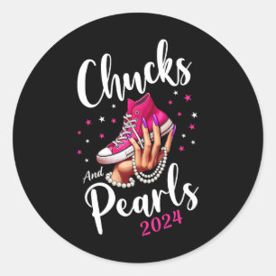 Sticker Rond Chaussures mignonnes Kamala Harris 2024 Élection P