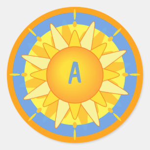 Sticker Rond Chaussures solaires lumineuses à monogramme