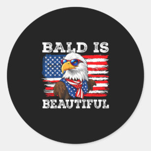 Sticker Rond Chauve est beau pygargue à tête blanche 4 juillet