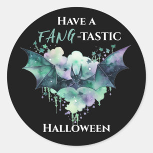Sticker Rond Chauve-Halloween fang-Tastic