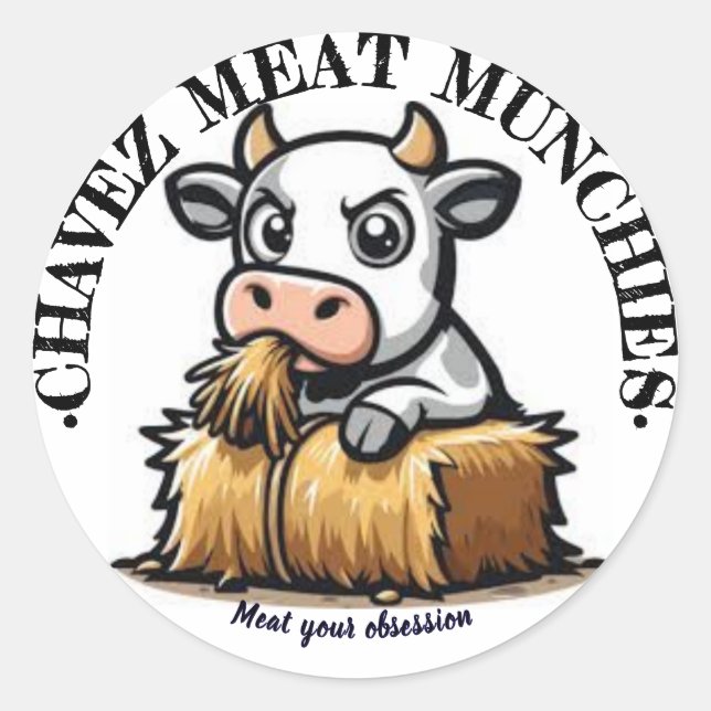 Sticker Rond Chávez Jerky (Devant)