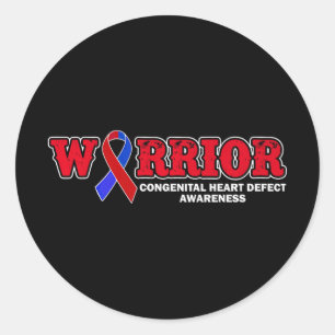 Sticker Rond Chd Warrior Congénitale Défenseur de la chirurgie