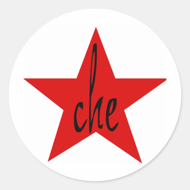 Sticker Rond Che Red Star ! (Devant)