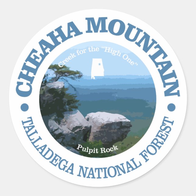 Sticker Rond Cheaha Mountain (Devant)