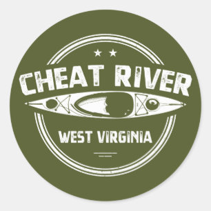 Sticker Rond Cheat River, Virginie-Occidentale