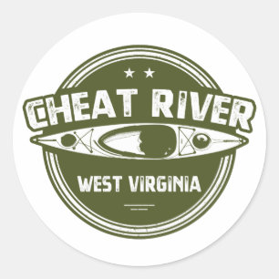 Sticker Rond Cheat River, Virginie-Occidentale
