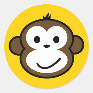 Sticker Rond Cheeky Monkey