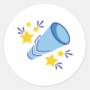 Sticker Rond Cheer Megaphone