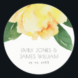 STICKER ROND CHEERFUL YELLOW WATERCOLOR FLORAL ENVELOPE SEAL<br><div class="desc">If you need any further customisation or any other matching items,  please feel free to contact me at yellowfebstudio@gmail.com</div>