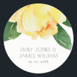 STICKER ROND CHEERFUL YELLOW WATERCOLOR FLORAL ENVELOPE SEAL<br><div class="desc">If you need any further customisation or any other matching items,  please feel free to contact me at yellowfebstudio@gmail.com</div>