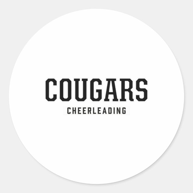 Sticker Rond Cheerleading Lycée Cooper Cougars  (Devant)