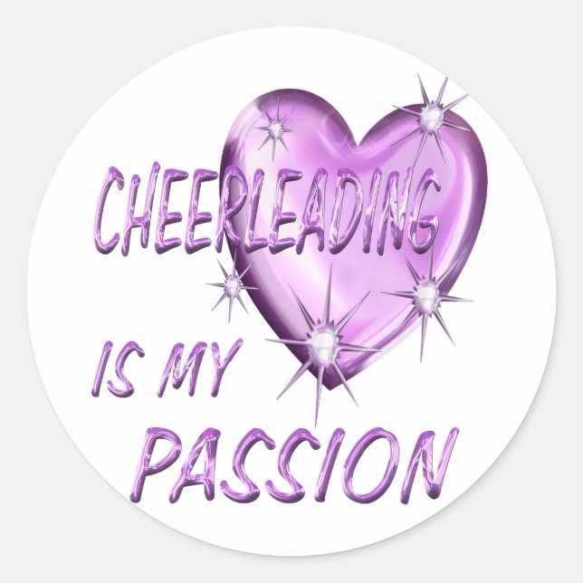 STICKER ROND CHEERLEADLEADING PASSION (Devant)