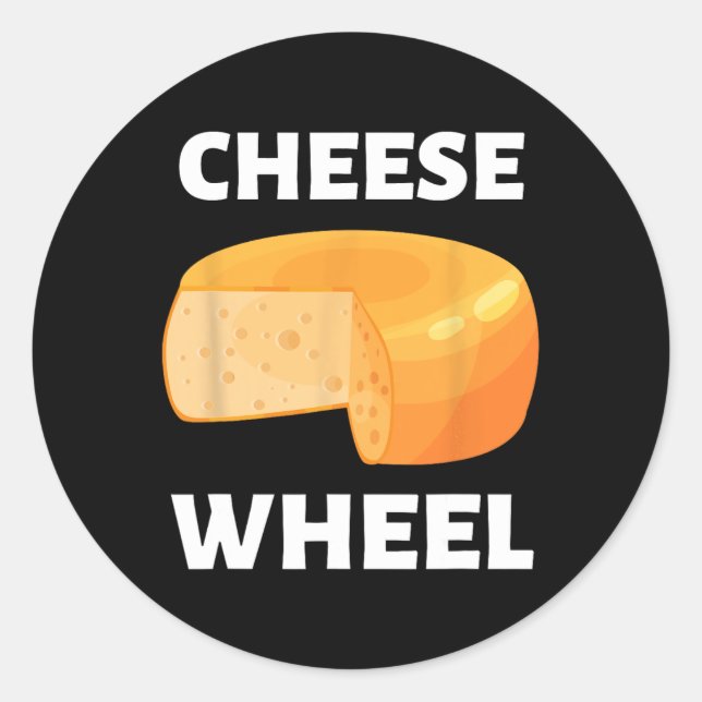 Sticker Rond Cheese Wheel Video Jeu Conception de mème (Devant)