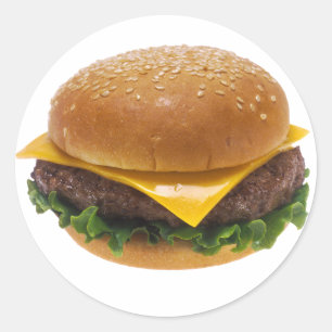 Sticker Rond Cheeseburger