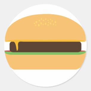 Sticker Rond Cheeseburger