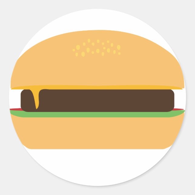 Sticker Rond Cheeseburger (Devant)