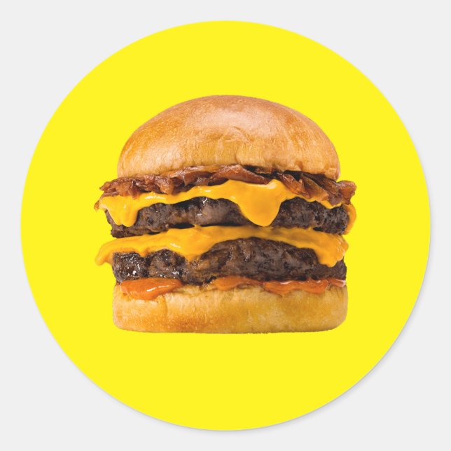 Sticker Rond Cheeseburger (Devant)