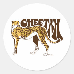 Sticker Rond Cheetah