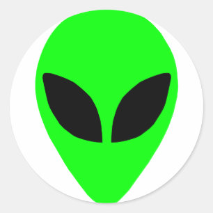 Sticker Rond Chef Alien