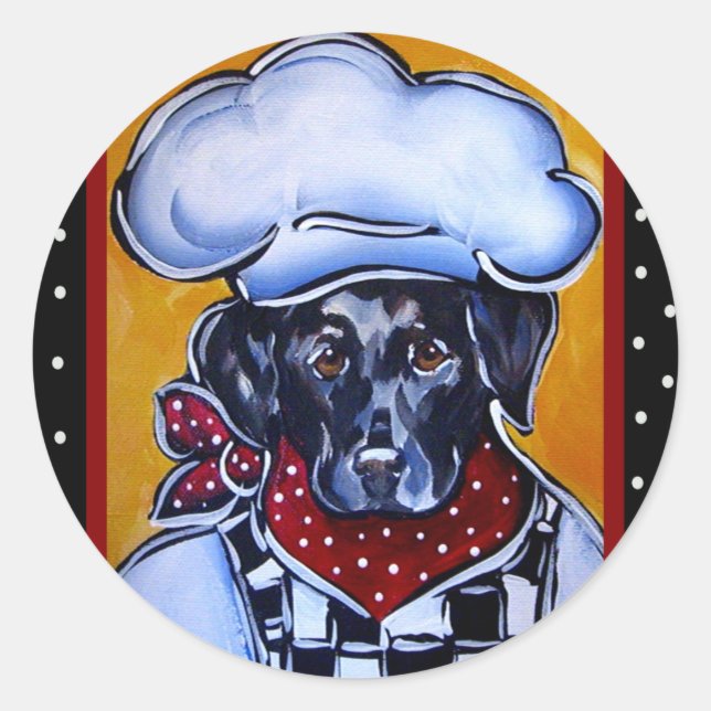 Sticker Rond Chef Black Lab (Devant)