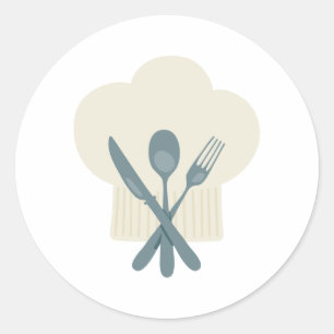 Sticker Rond Chef Casquette