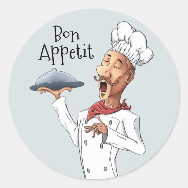 Sticker Rond Chef chanteur français (Devant)