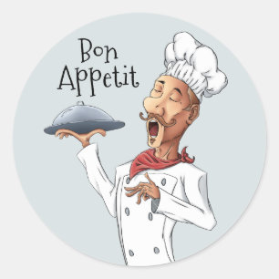 Sticker Rond Chef chanteur français