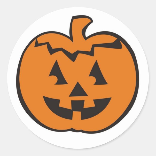 Sticker Rond Chef Citrouille amusant Halloween Thanksgiving (Devant)