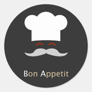 Sticker Rond Chef d'Appetit de fève