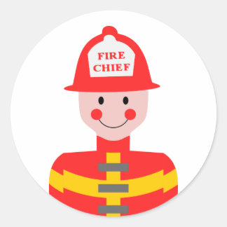 Sticker Rond Chef Fire