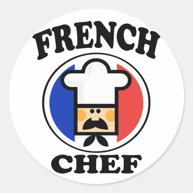 Sticker Rond Chef français (Devant)
