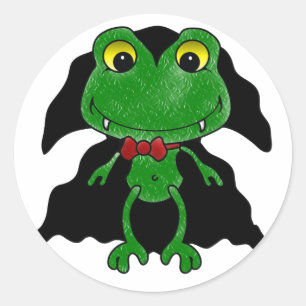 Sticker Rond Chef Frogula : Cute Vampire Frog
