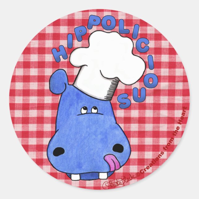 Sticker Rond Chef Hippo - Hippopysme politique (Devant)