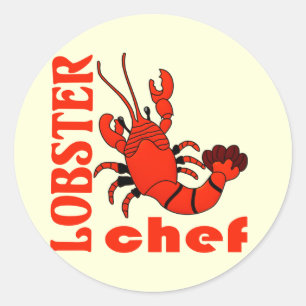 Sticker Rond chef homard