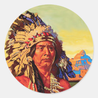 Sticker Rond Chef indien