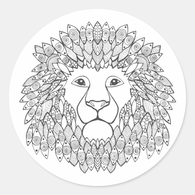 Sticker Rond Chef inspiré 3 de lion (Devant)