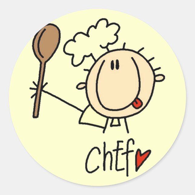 Sticker Rond Chef masculin (Devant)
