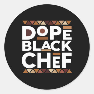 Sticker Rond Chef Noir Drogue Histoire Noire Mélanine Chef Noir
