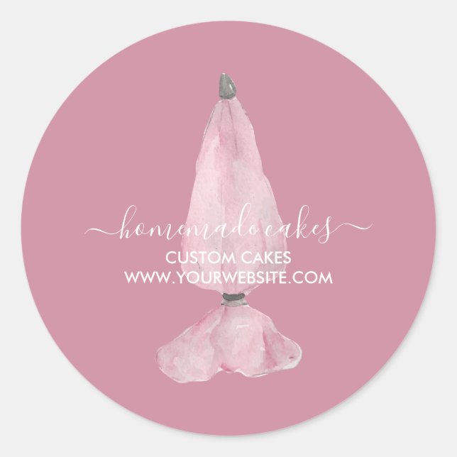 Sticker Rond Chef pâtissier Branding Boulangerie (Devant)