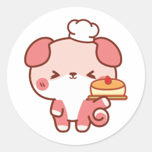 Sticker Rond chef puffi