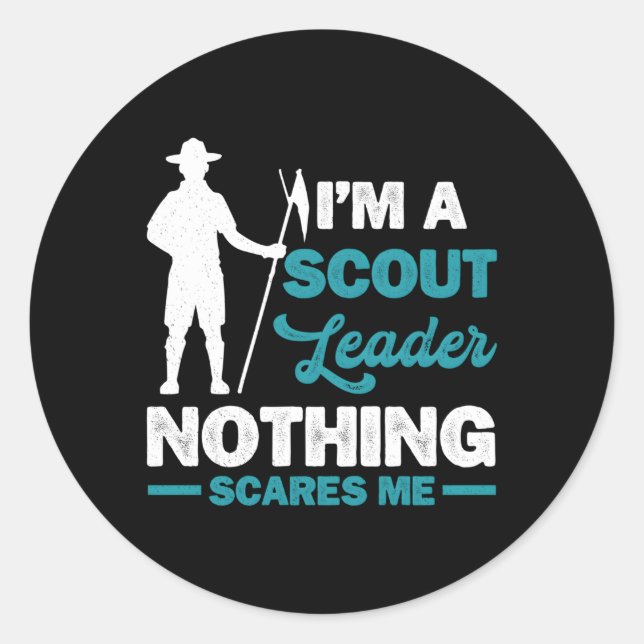 Sticker Rond Chef scout (Devant)