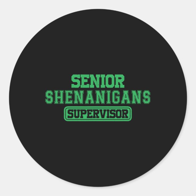 Sticker Rond Chef Shenanigans Shenanigans Superviseur Coordonna (Devant)