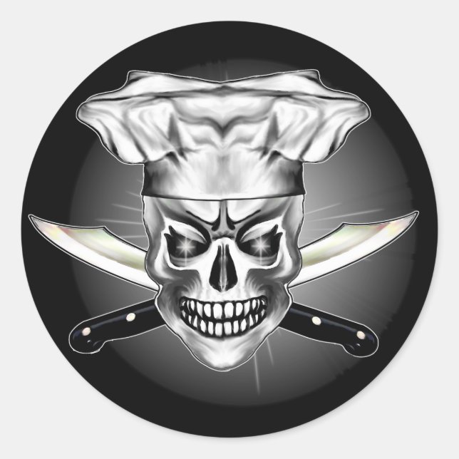 Sticker Rond Chef Skull 3.1 (Devant)