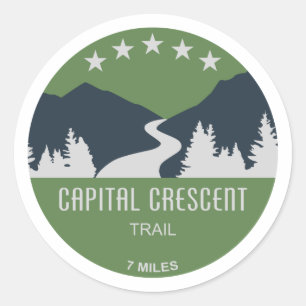 Sticker Rond Chemin du Croissant-Capital